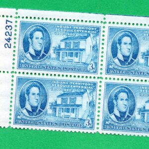 Scott #996 William Henry Harrison Indiana Plate Block of 4 Stamps MNH P#24237 UL