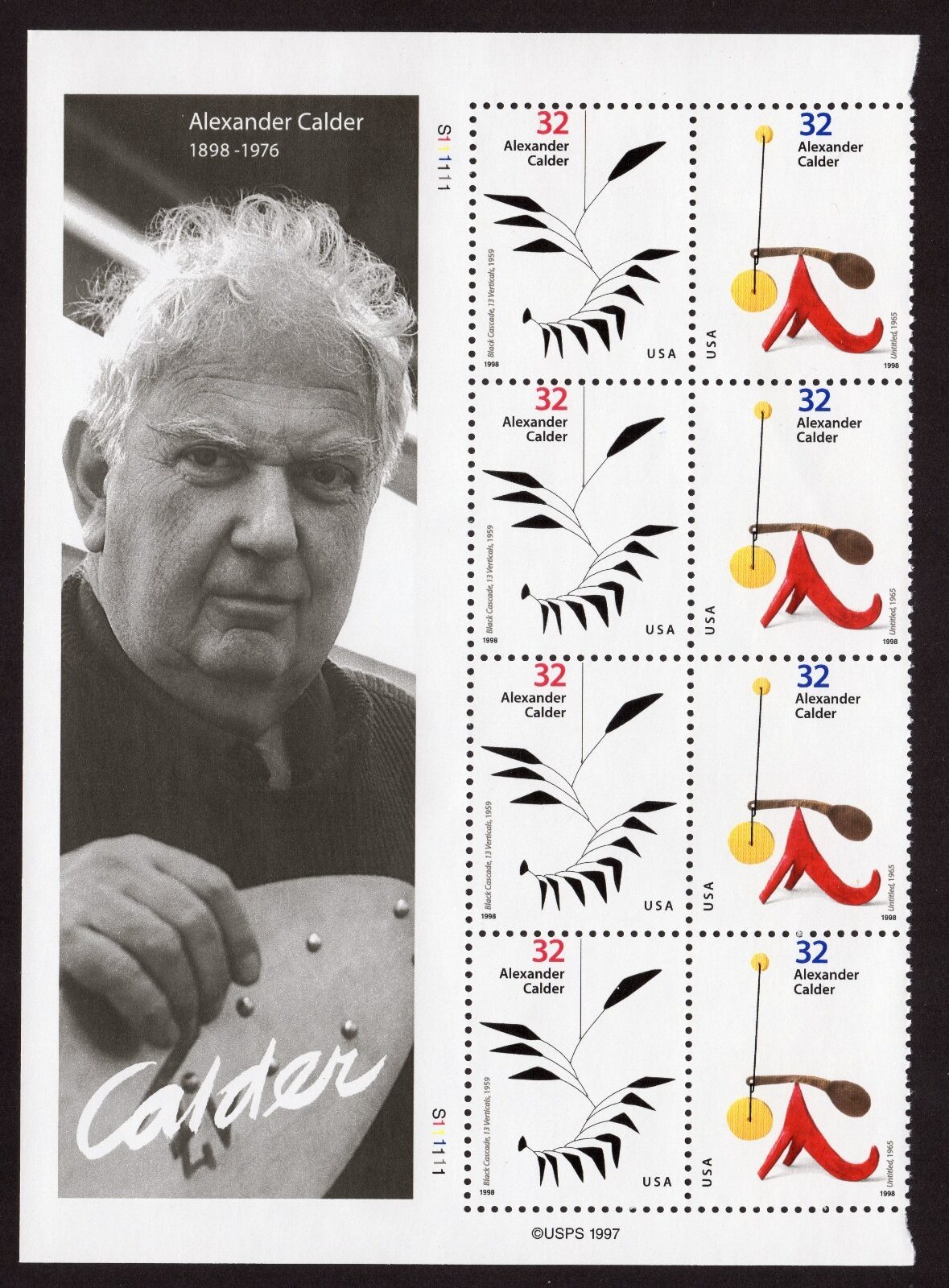 Scott #3198-3199 Alexander Calder Title Block of 8 Stamps - MNH