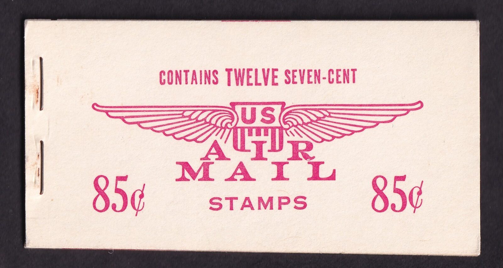 Scott #BKc8 (c60a) Jet Red Air Mail Booklet of 12 Stamps - MNH #2