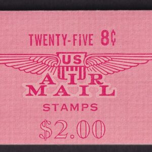 Scott #BKC10 (c64b) Jet Over Capitol Booklet of 25 Stamps - MNH Slogan #1 (C)