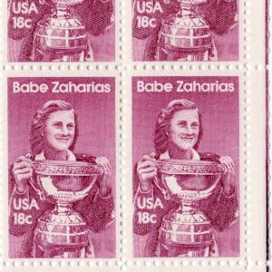 Scott #1932 Babe Zaharias Golf Plate Block Of 4 Stamps - MNH