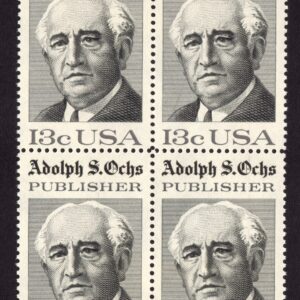 Scott #1700 Adolph S. Ochs Block of 4 Stamps - MNH