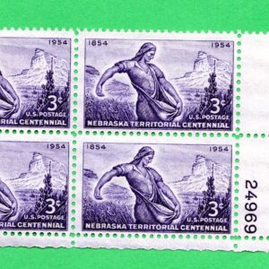 Scott #1060 Nebraska The Sower Plate Block of 4 Stamps - MNH P#24969 LR