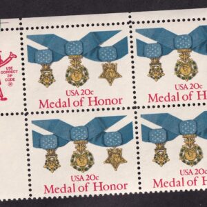 Scott #2045 Medal of Honor Zip Block of 4 Stamps - MNH