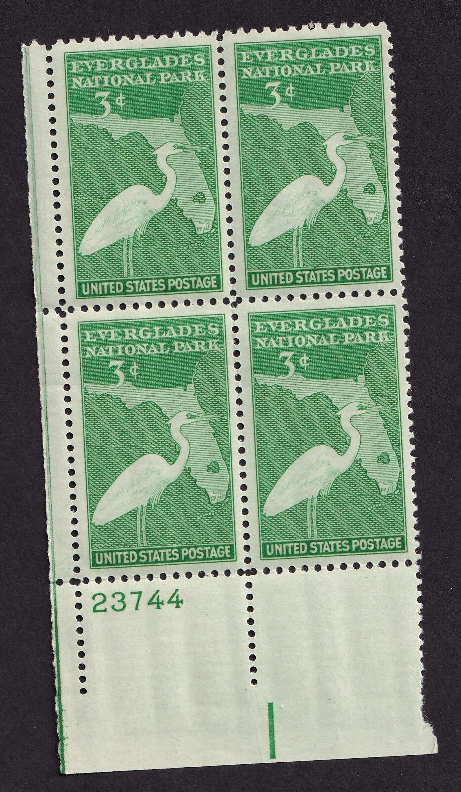 Scott #952 Everglades Florida Plate Block of 4 Stamps - MNH P#23744 LL #1