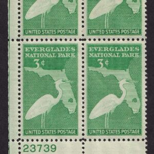 Scott #952 Everglades Florida Plate Block of 4 Stamps - MNH P#23739 LL #1