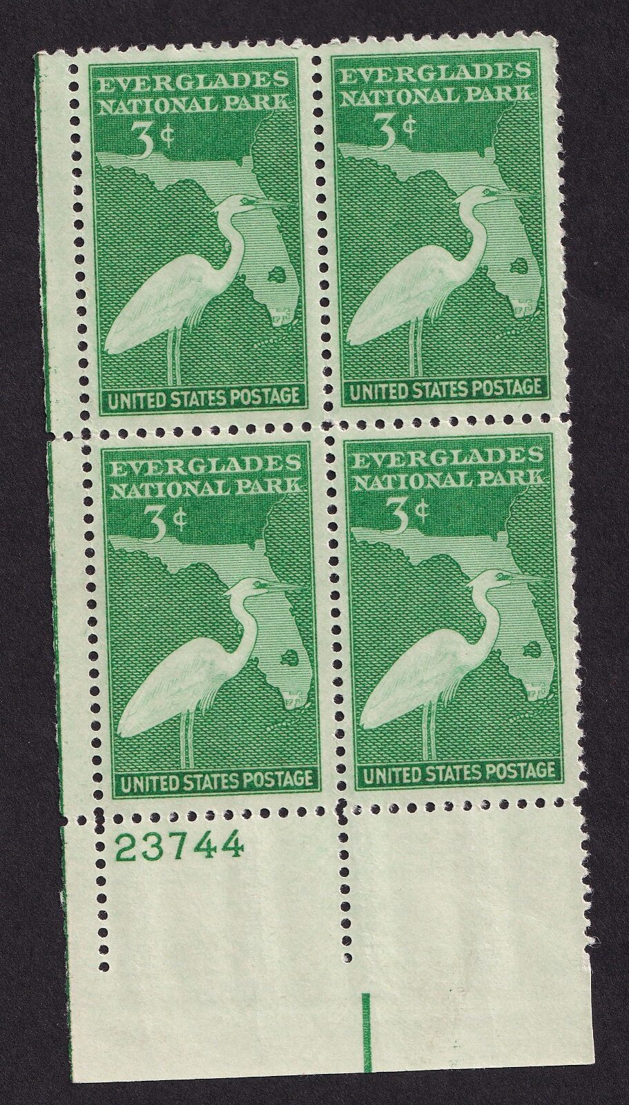 Scott #952 Everglades Florida Plate Block of 4 Stamps - MNH P#23744 LL #2