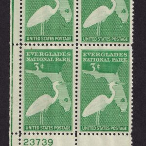Scott #952 Everglades Florida Plate Block of 4 Stamps - MNH P#23739 LL #2