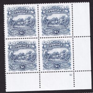 Scott #2590 Saratoga Reprint Top Plate Block of 4 Stamps - MNH P#S2 LR
