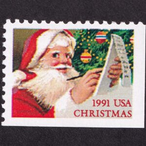 Scott #2582 Santa Checking List Booklet Single Stamp - MNH