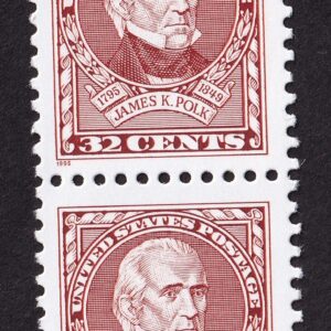 Scott #2587 James K. Polk Vertical Pair of Stamps - MNH