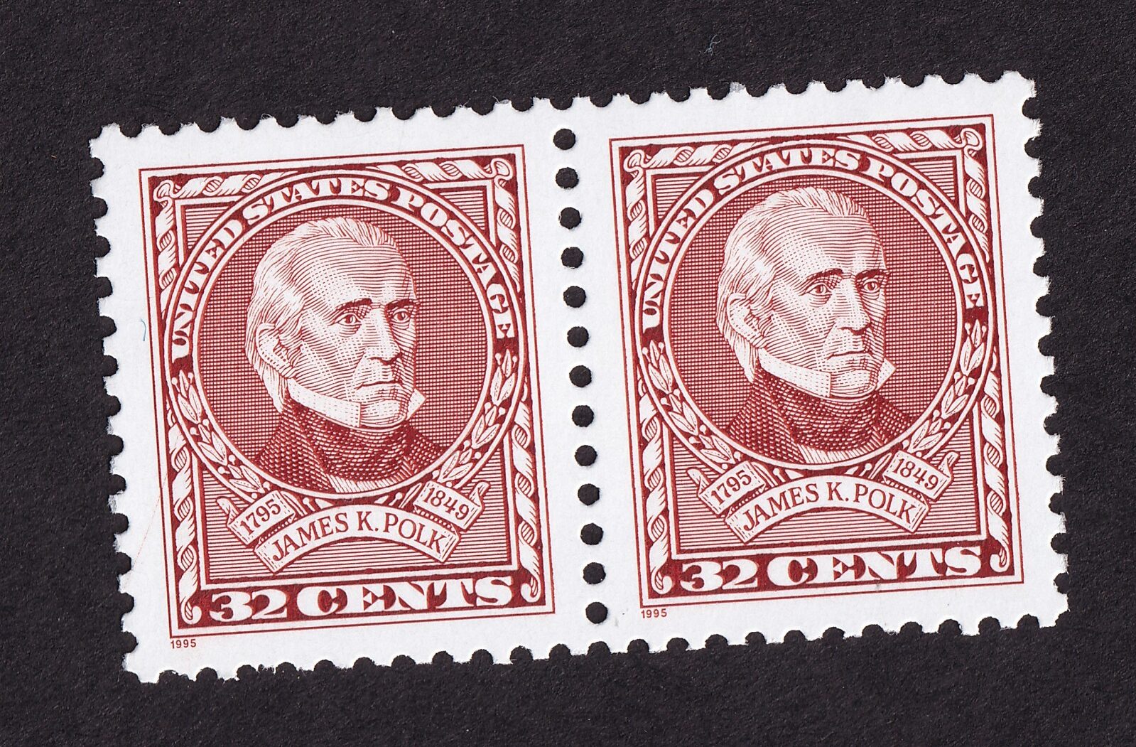 Scott #2587 James K. Polk Horizontal Pair of Stamps - MNH