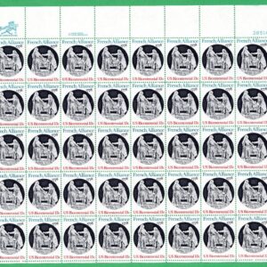 Scott #1753 13¢ French Alliance Sheet of 40 Stamps - MNH P#38514 UR