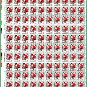 Scott #1730 15¢ Christmas Rural Mailbox Sheet of 100 Stamps - MNH UL