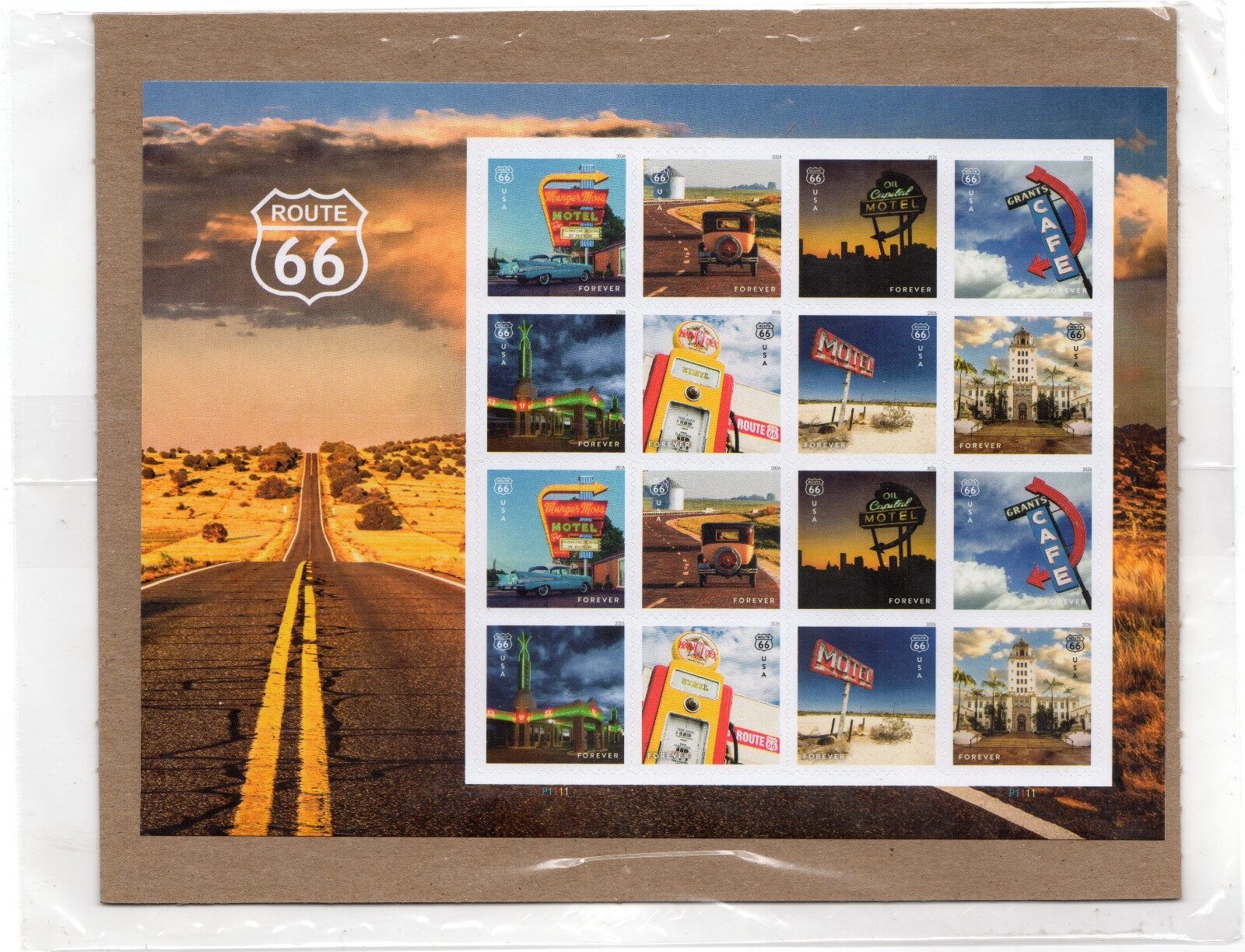 Scott #6074 Route 66 Sheet of 16 Forever Stamps - Sealed