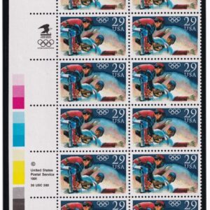 Scott #2619 29¢ Summer Olympic Baseball Plate Block of 20 Stamps MNH UL in mount