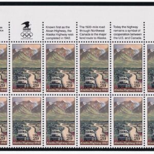 Scott #2635 Alaska Highway Plate Block of 20 stamps - MNH UR in mount