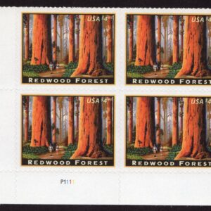 Scott #4378 Redwood Forest Plate Block of 4 Stamps - MNH LL