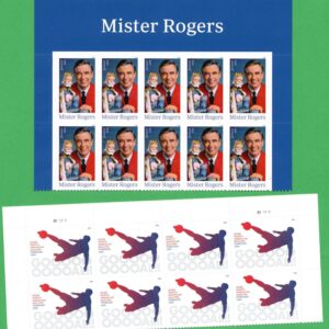 Scott #6105-6097 Mister Rogers & Soccer Title Block Forever Stamps - MNH