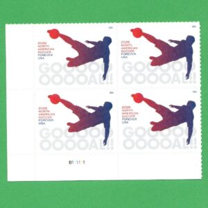 Scott #6105 Soccer Plate Block of 4 Forever Stamps - MNH