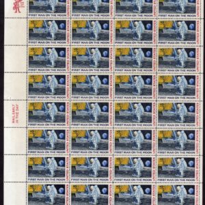 Scott #c76 First Man on the Moon Airmail Sheet of 32 Stamps - MNH P#31390 LL
