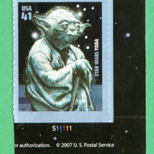 Scott #4205 Star Wars - Yoda Plate # Single Stamp - MNH LR