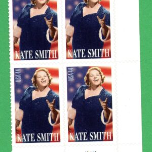 Scott #4463 Kate Smith (Philadelphia Flyers) Plate Block of 4 Stamps - MNH LR