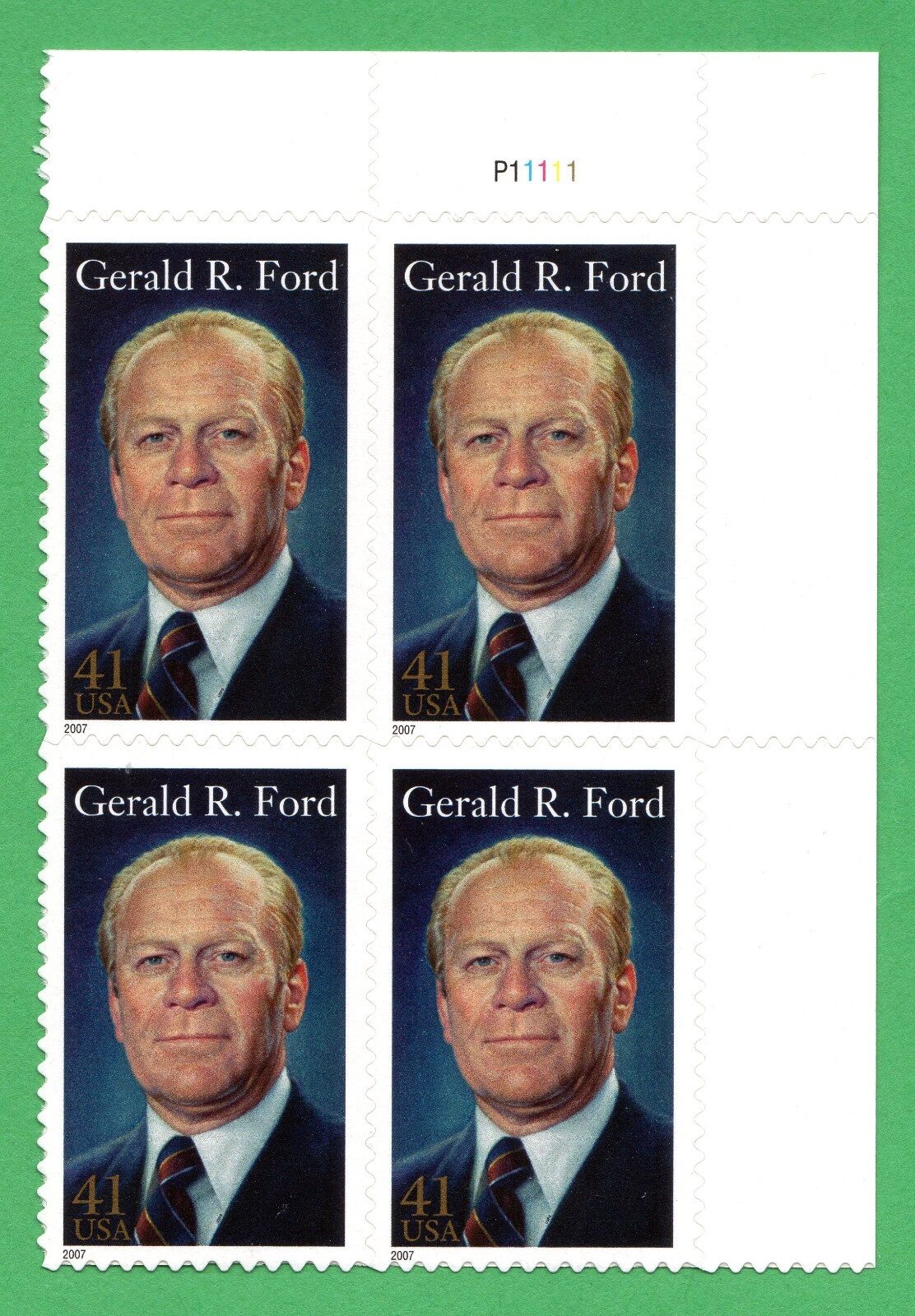 SCOTT #4199 Gerald Ford Plate Block of 4 Stamps - MNH UR