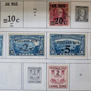 Stamp Canal Zone 1929-41 Air Post & Postage Due C5, J21-J24 & J26 MH