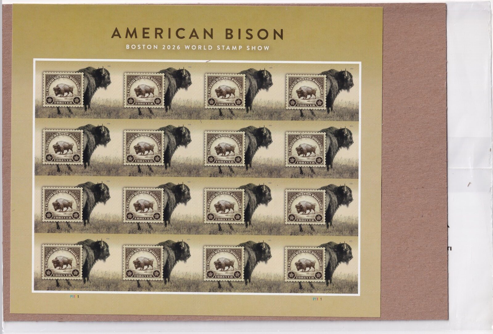 Scott #6098 American Bison Sheet of 16 Forever Stamps - Sealed