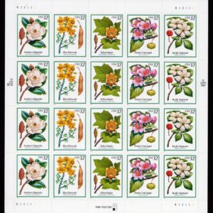 Scott #3197a (3193) Flowering Trees Sheet of 20 Stamps - MNH P#B22222 LL