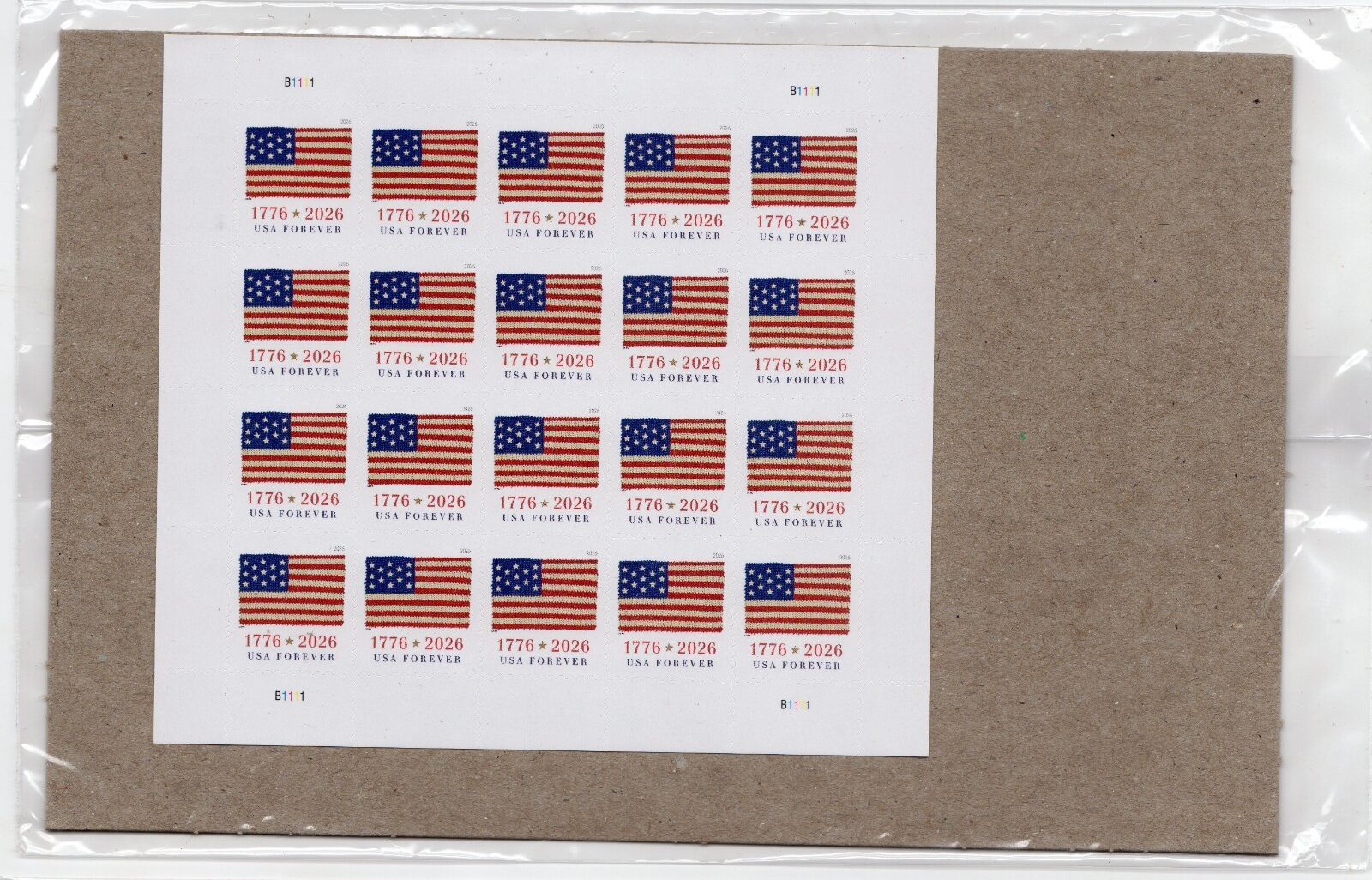 Scott #6107 Flag Sheet (BCA) of 20 Forever Stamps - MNH P#B1111 Sealed