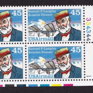 Scott #c118 Samuel P. Langley Plate Block of 4 Stamps - MNH P#334344 UR