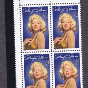 Scott #2967 Marilyn Monroe Plate Block of 4 Stamps - MNH UL