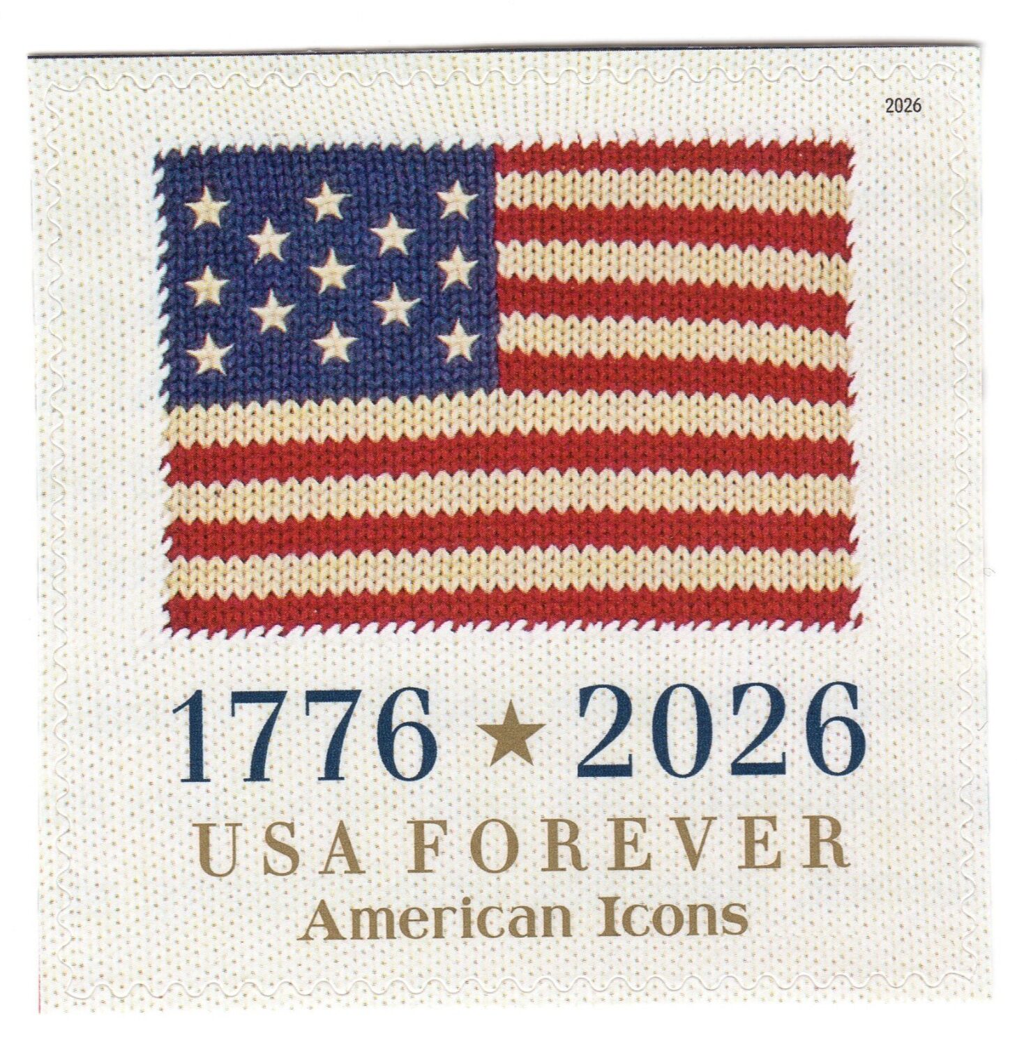 Scott #6106 American Icons Ralph Lauren 1776 Flag Single Forever Stamp - MNH