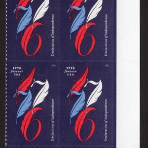 Scott #6114 1776 Declaration of Independence Plate Block of 4 Stamps - MNH LR