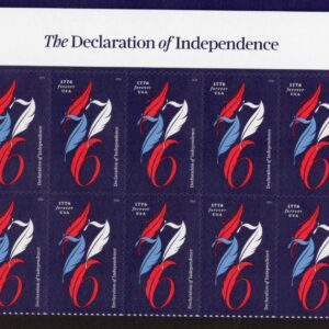 Scott #6114 1776 Declaration of Independence Title Block of 10 Stamps - MNH