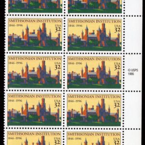 Scott #3059 Smithsonian Institution Folded Sheet of 20 & Block of 10 Stamps
