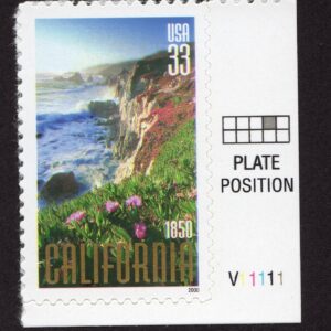 Scott #3438 California Plate # Single Stamp - MNH LR