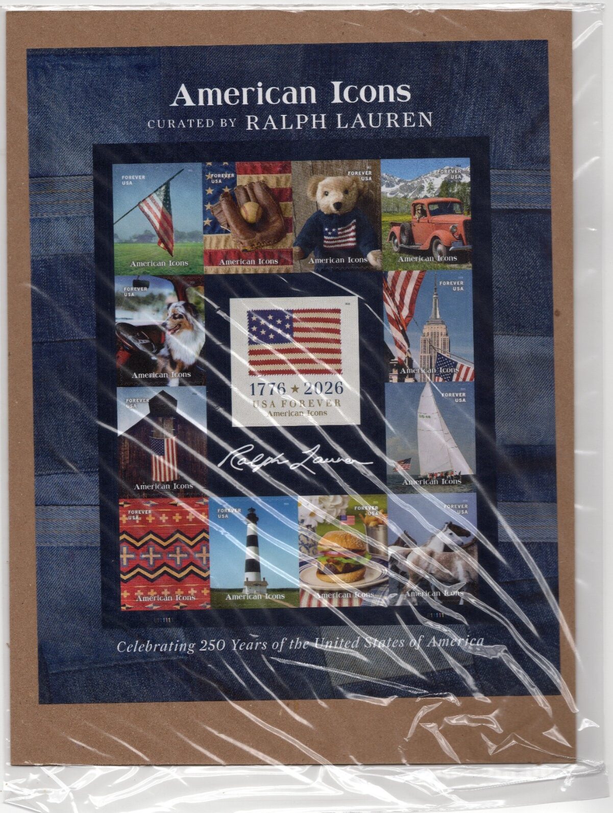 Scott #6106 American Icons Ralph Lauren Sheet of 13 Forever Stamps - Sealed