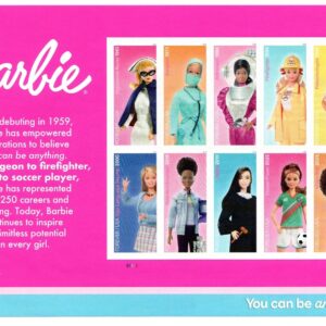 Scott #6115 Barbie You Can Be Anything Sheet of 10 Stamps - MNH