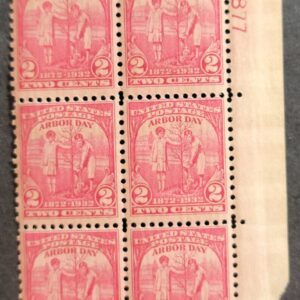 Scott #717 Arbor Day Plate Block of 6 Stamps - MNH P#20877