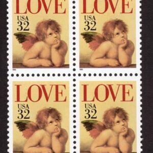 Scott #2957 Cherub Love Block of 4 Stamps - MNH