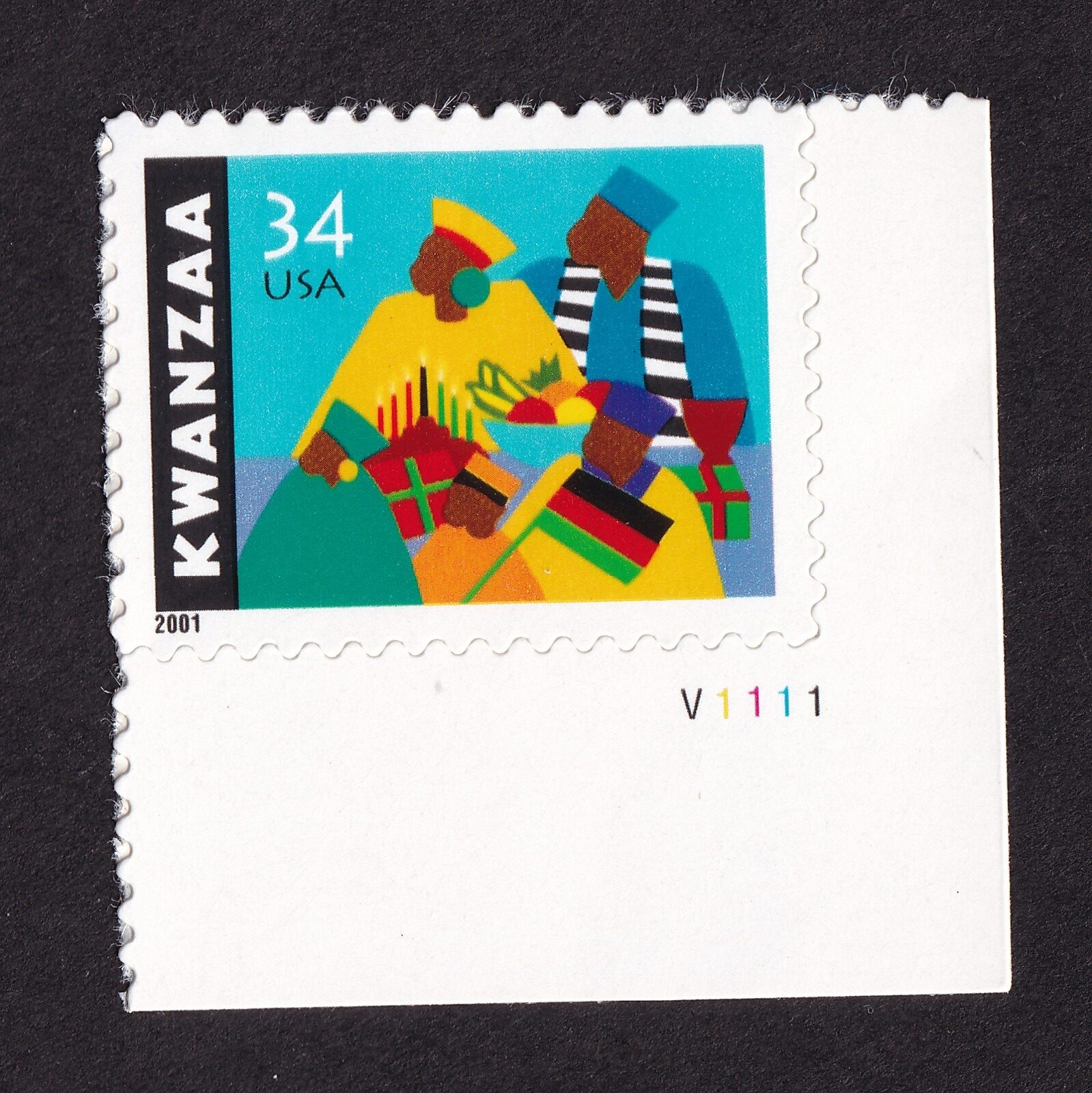 Scott #3548 Kwanzaa Plate # Single Stamp - MNH LR