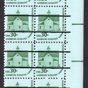 Scott #1606 Morris School Precancel Plate Block of 20 Stamps - MNH P#39133 UR