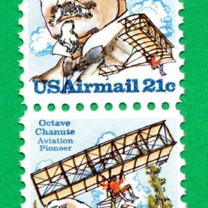Scott #c93-c94a Octave Chanute Airmail Vertical Pair of Stamps - MNH