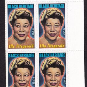 Scott #4120 Ella Fitzgerald Black Heritage Plate Block of 4 Stamps - MNH UR
