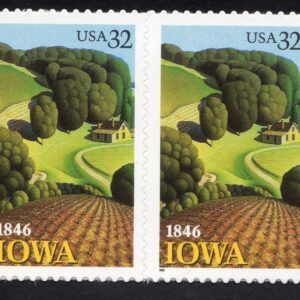 Scott #3089a 32¢ Iowa (Hawkeyes) Booklet Pair of Stamps - MNH