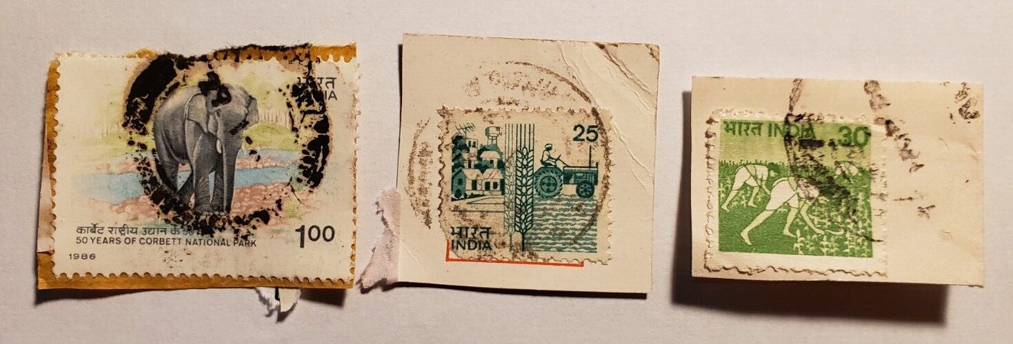 Stamp Asia India Set of 3 1979, 1985 & 1986 used stamps