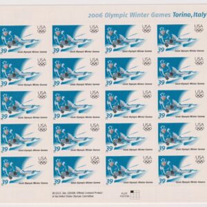Scott #3995 39¢ Winter Olympics - Italy Full Sheet of 20 Stamps - MNH